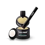 THICK FIBER Root Touch Up Concealer - Hairline Powder for Thinning Hair, Water & Sweat Resistant Hair Loss Cover Up Set with Brush (Light Blonde)