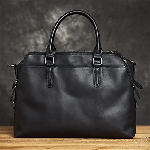 Genuine Leather Business Men Briefcase Casual Tote Bag Men's Shoulder Bag 15 Inch Laptop Bag4