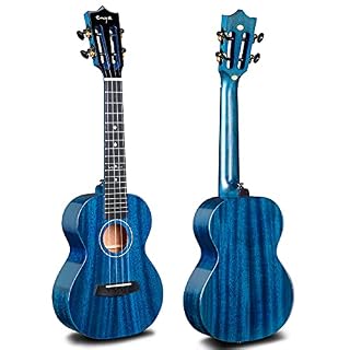 Enya Concert Ukulélé EUC-MAD Bu EQ Brillant Solide En Acajou Couleur Bleu 23″ Ukulélés Electrique Avec Pré-ampli, Enya Cordes Fluorocarbonées,Sac de Rembourrage 15mm - Les Beatles, Paul McCartney, John Lennon, RIngo Starr, George Harrison Enya Concert Ukulélé EUC-MAD Bu EQ Brillant Solide En Acajou Couleur Bleu 23" Ukulélés Electrique Avec Pré-ampli, Enya Cordes Fluorocarbonées,Sac de Rembourrage 15mm – Image 2