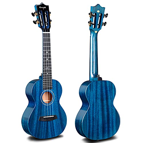Enya Concert Ukulélé EUC-MAD Bu EQ Brillant Solide En Acajou Couleur Bleu 23″ Ukulélés Electrique Avec Pré-ampli, Enya Cordes Fluorocarbonées,Sac de Rembourrage 15mm - Les Beatles, Paul McCartney, John Lennon, RIngo Starr, George Harrison Enya Concert Ukulélé EUC-MAD Bu EQ Brillant Solide En Acajou Couleur Bleu 23" Ukulélés Electrique Avec Pré-ampli, Enya Cordes Fluorocarbonées,Sac de Rembourrage 15mm – Image 3