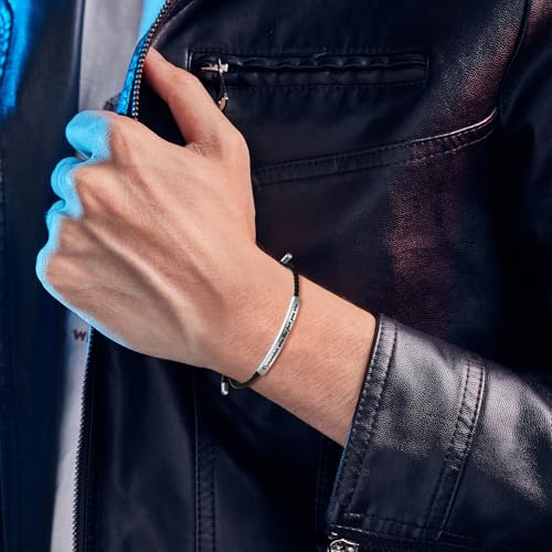 OIDEA Dont Let The Hard Days Win Bracelet: Tube Motivational Bracelet for Women Men Stainless Steel Adjustable Bradied Wrap Inspirational Christmas Birthday Gifts Jewelry2