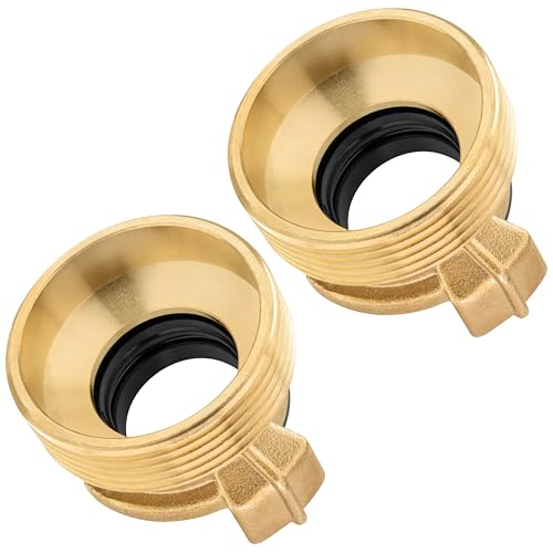 Poppstar 2x raccordo rapido in ottone con filettatura esterna da 1 1/2 pollice (filetto G 1 1/2 su raccordo a baionetta)