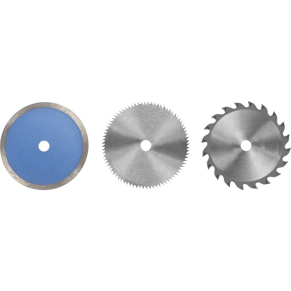 Originele Einhell zaagbladenset 6-delig (mini handcirkelzaag-accessoires, 85 mm x 10 mm, 2 x diamant-doorslijpschijf, 2 x HSS-zaagblad, 2 x HW- zaagblad