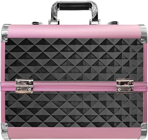 コスメボックス 化粧箱 ク コスメ メイクボックス 大容量 化粧品 収納 多層ポータブル箱 美容マニキュア ツール ケース おしゃれ ハンドル付き 入れ レディース 祝日 プレゼント ク 自宅用 旅行用 (スタイルC)