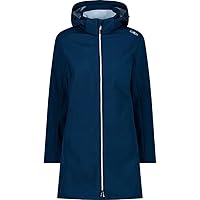 CMP - Parka in softshell da donna con cappuccio removibile, Blue Ink