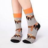 Good Luck Sock Women's Red Panda Socks, Adult, Shoe Size 5-9