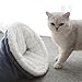 Katzenschlafsack - Warmes Waschbares Katzenbett, Katzendecke, Haustier Kissen, Kuschelhöhle Aus Fleece, Kleines Haustierbett Für Katzen Und Hunde Bis Zu 6 Kg (Blau1)