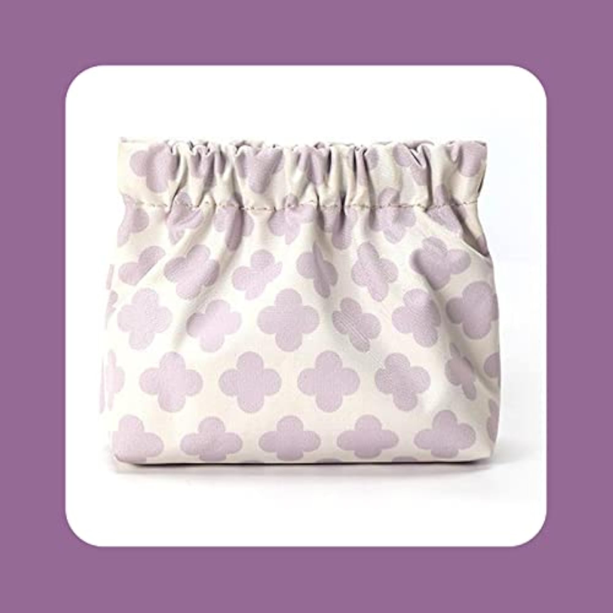 Makeup Pouch Water Resistant Large Capacity, Purple