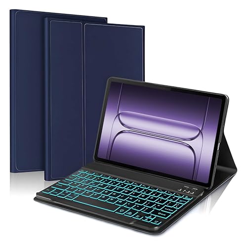 Image of ProElite Keyboard case for OnePlus Pad 3 13.2 inch 2025, Magnetic Detachable Wireless Bluetooth Keyboard for OnePlus Pad 3 13.2 inch 2025 [Built-in 7-Colors Backlit], Dark Blue