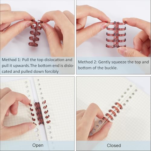 SOFPLATE 1 caixa com 32 peças, 8 cores, 5 anéis, de plástico, folhas soltas, anéis para encadernação