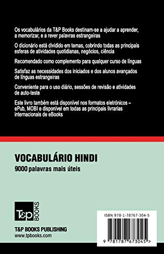 Vocabulário Português Brasileiro-Hindi - 9000 palavras: 96