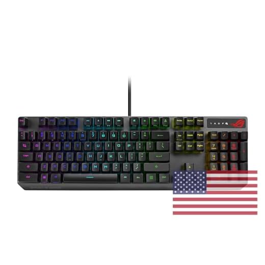 ASUS ROG Strix Scope RX Gaming Mechanical Keyboard, Red Optical Switches, USB 2.0 Passthrough, 2X Wider Ctrl Key, Aura Sync, Armoury Crate RGB Lighting, Black