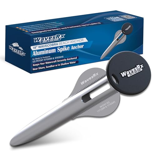 WAVESRX Patented Aluminum Spike Beach Anchor | Ultra-Light P...