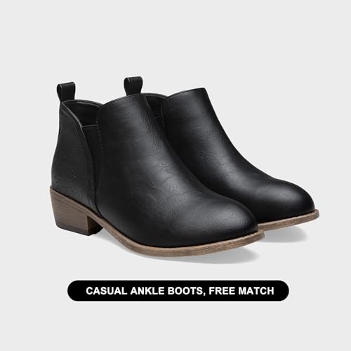 Jeossy Women's 9615 Chelsea Ankle Boots Cutout Perforated Short Booties Slip on3