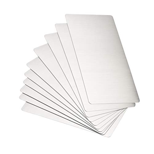 Tarjeta de metal en blanco cepillado uxcell de 100x50mm para impresión y grabado preciso