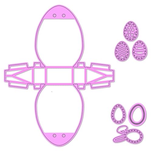 Matrice de Découpe Boîte Cadeau Œuf de Pâques 8 Cutting Dies - 4