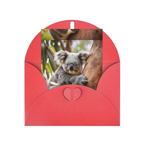 Hugging Tree Koala 1 �v�����g �O���[�e�B���O�J�[�h�Z�b�g 4 x 6�C���` �m�[�g�J�[�h �J�[�h ���� �N���X�}�X �a���� ������
