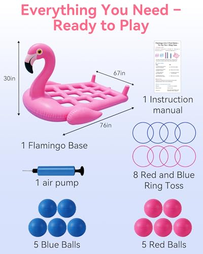 Utook Pool Party Toys Games Set -Giant Tic Tac Toe Pool Toy- 2-in-1 Inflatable Games -Thickened Leak-Proof PVC, Outdoor Water Toys for Toddlers Kids Age 4+, Use in Pool Beach Lawn — view 2