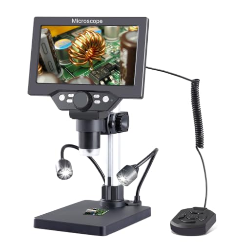 Image of Koolertron 7 Inch LCD Digital Microscope 12MP 1080P with 32G TF Card