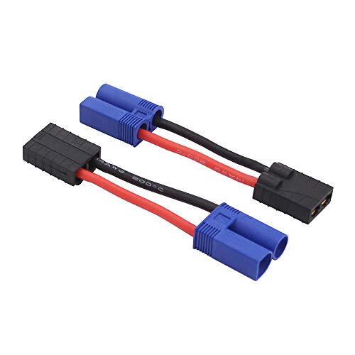 2 adaptadores EC5 macho compatible Traxas con cable 5cm miniatura 2