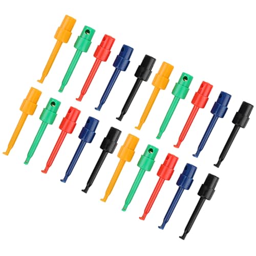 Großer Prüfhaken, 20 Stück Multicolor-Prüfhakenklemmentest Ersatzteile für elektronische Multimeterprüfungen(Large Test Hook)