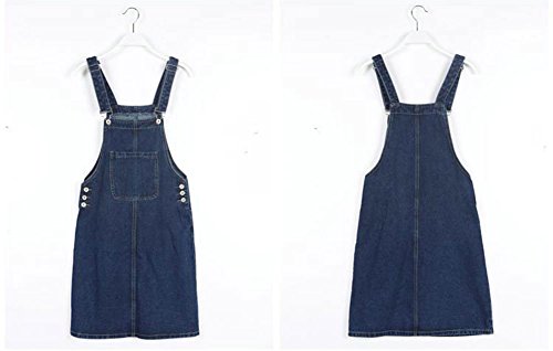 image for AvaCostume Women's Adjustable Shoulder Strap Denim Bib Overall Dress B