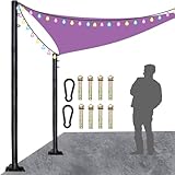 Shade Sail Poles, 9.1 FT Outdoor Sun Shade Sail Pole Awning Canopy Outdoor Heavy Duty Poles for Sun Shades Deck Patio Backyard(2Pack)