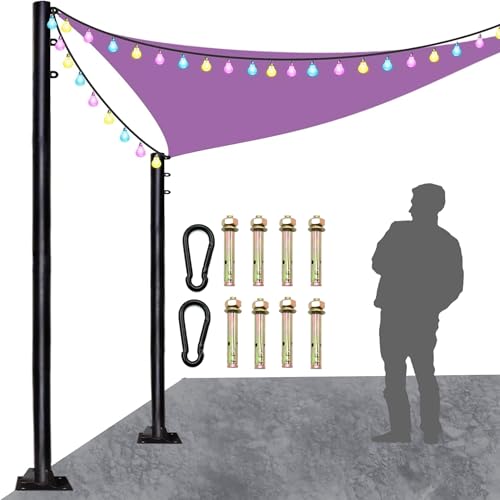 Shade Sail Poles, 9.1 FT Outdoor Sun Shade Sail Pole...