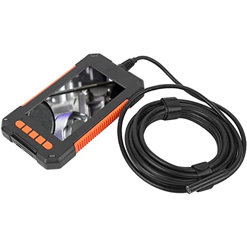 Cámara De Inspección De Endoscopio Impermeable De 4,3 Pulgadas, Endoscopio De Mano Naranja, Recargable, Cómodo De Usar, Interior De Máquina De Observación Subacuática Cover