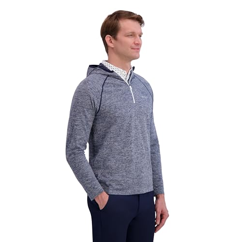 Ben Sherman Men's Quarter Zip Pullover Hooded Sweater – Lightweight, Casual, Work, Golf & Everyday Wear2