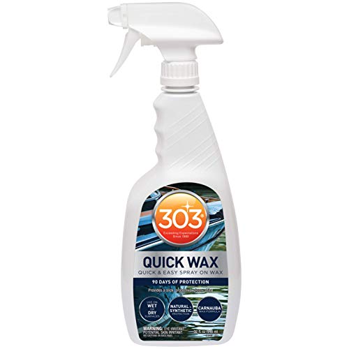 303 Products Marine Quick Wax, Boat Spray Wax for Fiberglass & Gelcoat – Quick Shine Spray for Boats, Slick Gloss Finish, Easy Spray-On Application, 32 oz by 303 Products - Used condition - US$14.72