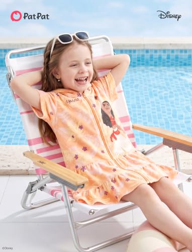 Image of Disney Princess Frozen Stitch Marvel Minnie Girl Swim Cover Up Terry Cloth Swimsuit Coverup Zip-up Bathing Suit Wrap Hooded