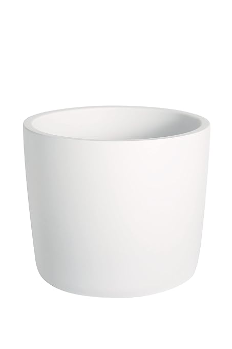 Pageqiu Plant Pots Indoor 12 inch White Thick Ceramic Planters with Matte Finish - Sturdy Flower Pots with Drainage Hole