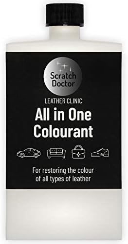 Scratch Doctor All in One Leather Colourant Self Seal Leather Dye Repair Paint for Furniture, Sofas, Car Seats (Black, 250ml)