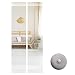 Produktbild Magnet Fliegengitter Tür, Sommer Mückennetz Tür Abnehmbar Balkon Wohnzimmer Schlafzimmer Flausch TürVorhang-90x200Cm(35x79Zoll)-Weiß