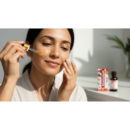 Image of Kumkumadi Oil for Face 25ml, Kumkumadi Tailum for Glowing Skin, Helps Reduce Wrinkles, Pigmentation, Dark Spot Corrector Face Serum for Men & Women