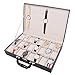 Produktbild Aufbewahrung 24-Bit-Uhrenbox Haushalt Uhr Aufbewahrungsbox Schmuck-Box Uhrenband Vitrine (Color : Black, Size : 43 * 9 * 29.5cm)