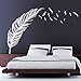 Stickers Muraux Plume Blanche Sticker Modern Art Muraux Murales Amovible Vinyle Autocollants pour Salon Chambre Mur Décoration De La Maison, Blanc