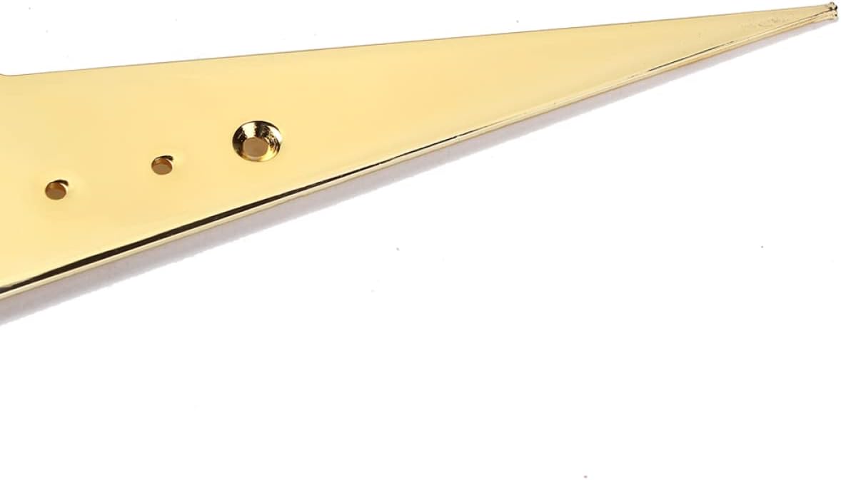 Vee Style String Bridge Tailpiece Golden Metal Guitar Hardware Easy to Install Replacement Part for Electric Guitar Accessories