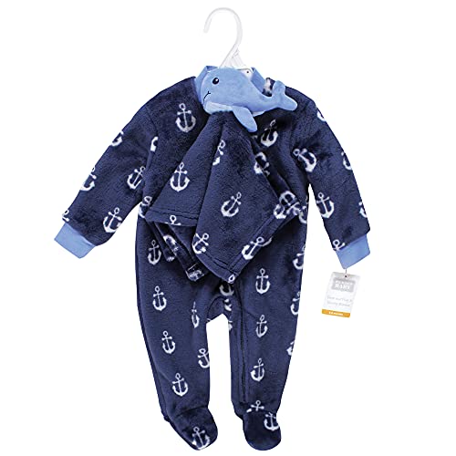 Hudson Baby Baby Flannel Plush Sleep And Play And Security Toy, Whale Anchor, 6-9 Months #TOP1