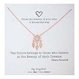 My Very Best Sparkling Dream Catcher Necklace (rose gold plated brass)