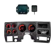 1973-1987 Chevy/GMC Truck LED Bargraph Gauge Cluster LEDs, GPS Speedometer, Oil Pressure & Temp Senders Included Direct Fit Dash Replacement for C/K Series Pickup Red