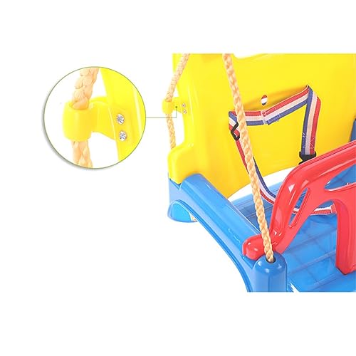 EXTSUD Babyschaukel 3 in 1 Babysitz verstellbar und mitwachsend Schaukelsitz Gartenschaukel für Baby und Kinder mit Rückenlehne und Anschnallgurt belastbar bis 200kg Blau - 5