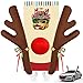 Car Reindeer Antler Kit Nose, Car Reindeer Antlers Christmas for Car Window Roof-Top & Front Grille, Auto Reindeer Antler and Nose Kit Decoration Set for Car SUV Van Truck by Hydencamm