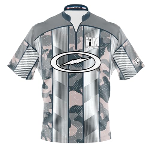 Logo Infusion I AM Bowling Jersey Short Sleeve Sash Collar 2328-ST2 Made in USA STORM2 (US, Alpha, X-Large, Regular, Regular, Multi)