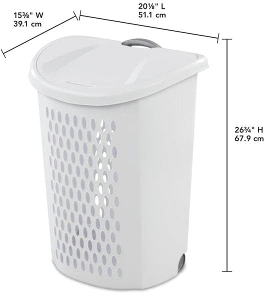 Sterilite Ultra Wheeled Hamper, White