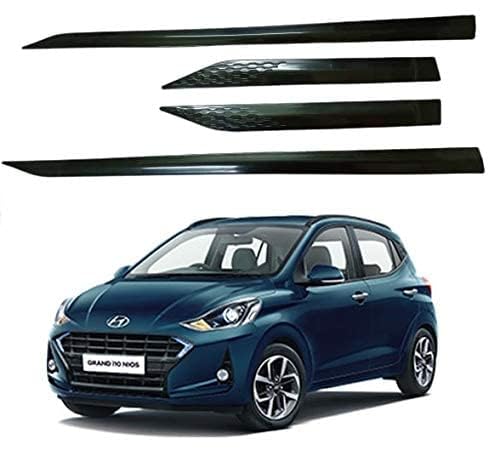 Side Door Car Beading/Door Guard/Door Protector/Door Safety/Side Beading Accessories for Grand i10 Nios (Set of 4 pcs Black)-image-20