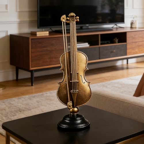 Figurines d'instruments de musique en résine pour étagère et salon - 4