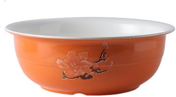 Soup Bowl And Basin Household Ceramic Kneading Basin Large Thickened Soup Basin Kitchen Basin Mixing Vegetable Basin Deep Bowls (B Small)
