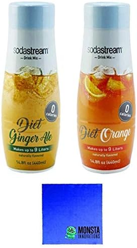 SodaStream 14.8 fl Diet Ginger Ale And Diet Orange Soda Syrup- Twin Pack Value Bundle